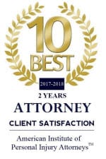 10 Best 2017-2018 2 Years Attorney Client Satisfaction American Institute of Personal Injury Attorneys