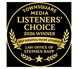 Townsquare Media Listeners' Choice | 2026 Winner | Best Personal Injury Attorney | Law Office of Stephen Rapp